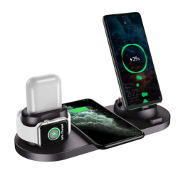 Wireless Charger For IPhone Fast Charger For Phone Fast Charging Pad For Phone Watch 6 In 1 Charging Dock Station
