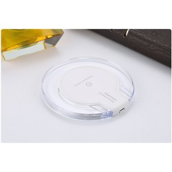 New Wireless Charging Dock Charger Crystal Round Charging Pad With Receiver For A-pple For Sanxing