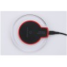 New Wireless Charging Dock Charger Crystal Round Charging Pad With Receiver For A-pple For Sanxing