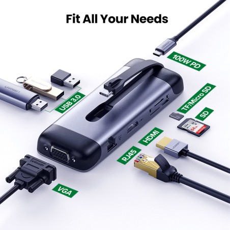 Type dock USB C adapter