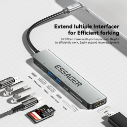 Multifunctional 7-in-1 Expansion Dock Cable Seperater