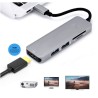 Stylish 5-in-1 Notebook Extension Dock Card Reader