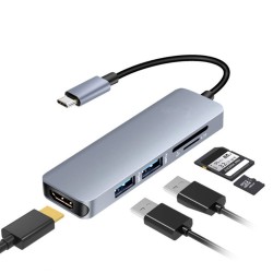 Stylish 5-in-1 Notebook Extension Dock Card Reader