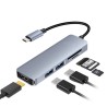 Stylish 5-in-1 Notebook Extension Dock Card Reader