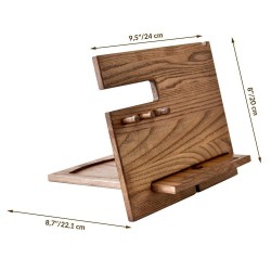 Creative Multi-functional Lazy Man Solid Wood Phone Dock