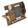 Creative Multi-functional Lazy Man Solid Wood Phone Dock