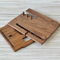 Creative Multi-functional Lazy Man Solid Wood Phone Dock
