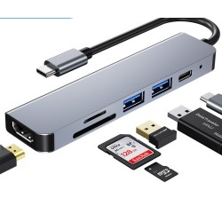 Multi Function Dock 4k Hd Usb Notebook 6 In 1