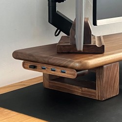 Black Walnut USB Solid Wood 1 Drag 4 Expansion Dock