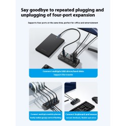 Vention Usb Extender Expansion Dock Docking Station Extender Multi-interface Plug