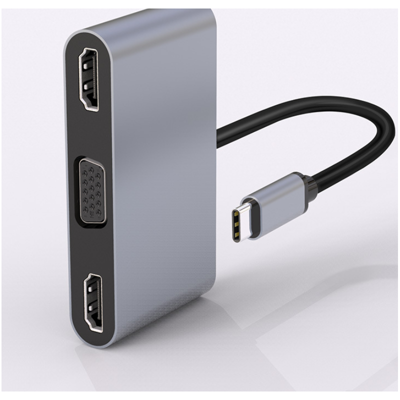 5 In 1 Multi-function Expansion Dock 4K Supports Multi-screen Display