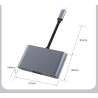 5 In 1 Multi-function Expansion Dock 4K Supports Multi-screen Display