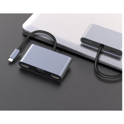 5 In 1 Multi-function Expansion Dock 4K Supports Multi-screen Display