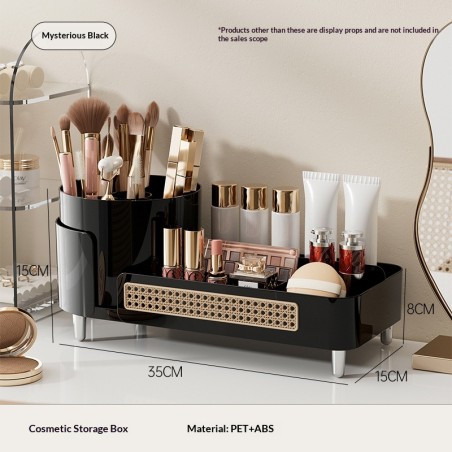 High-end Rotatable Cosmetic Organizer For The Desk