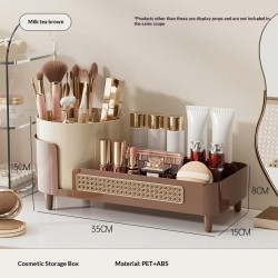 High-end Rotatable Cosmetic Organizer For The Desk