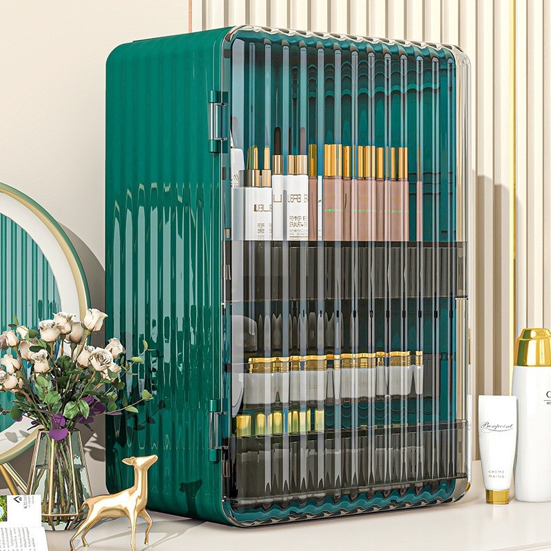 Light-luxury, High-capacity Skincare Organizer For The Desk