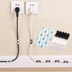 Wire Storage Cable Organizer Office Desk Finishing Line Fixing Clip Self-adhesive Nail-free Wall Sticker