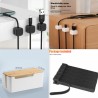 Magnetic Cable Clip Under Desk Cable Management Adjustable Cord Holder Wire Organizer And Cable Management Wire Keeper
