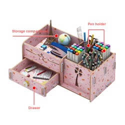 Creative Pen Box Fashion Desktop Ornaments Learning Blogger Nordic Penholder Office Pen Barrel Cute Female Desk Organizer