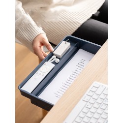 Under Desk Drawer Adhesive Storage Box For Office Pen Holder Hidden Sorting Box Kitchen Knife Fork Storage Tray Organizer