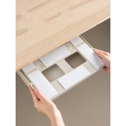 Under Desk Drawer Adhesive Storage Box For Office Pen Holder Hidden Sorting Box Kitchen Knife Fork Storage Tray Organizer