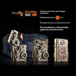 581 Double-layer Linkage Gear Shuttle Gear Kerosene Lighter