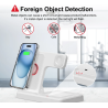 3 In 1 Magnetic Wireless Charger Stand 15W Fast Charging Dock Station Multiple Devices