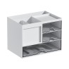 Divided Pen Holder Transparent Drawer-style Multi-functional Desk Organizer