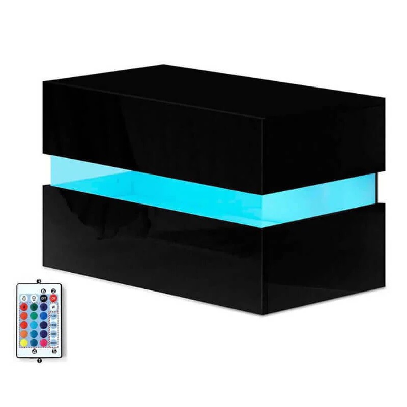 Simple Black Smart LED Lamp Bedside Table
