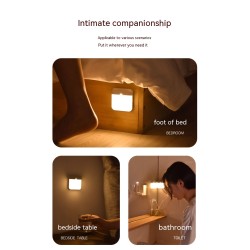 Square Smart Two-color USB Charging Induction Lamp