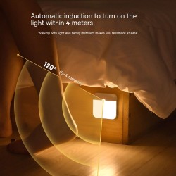 Square Smart Two-color USB Charging Induction Lamp