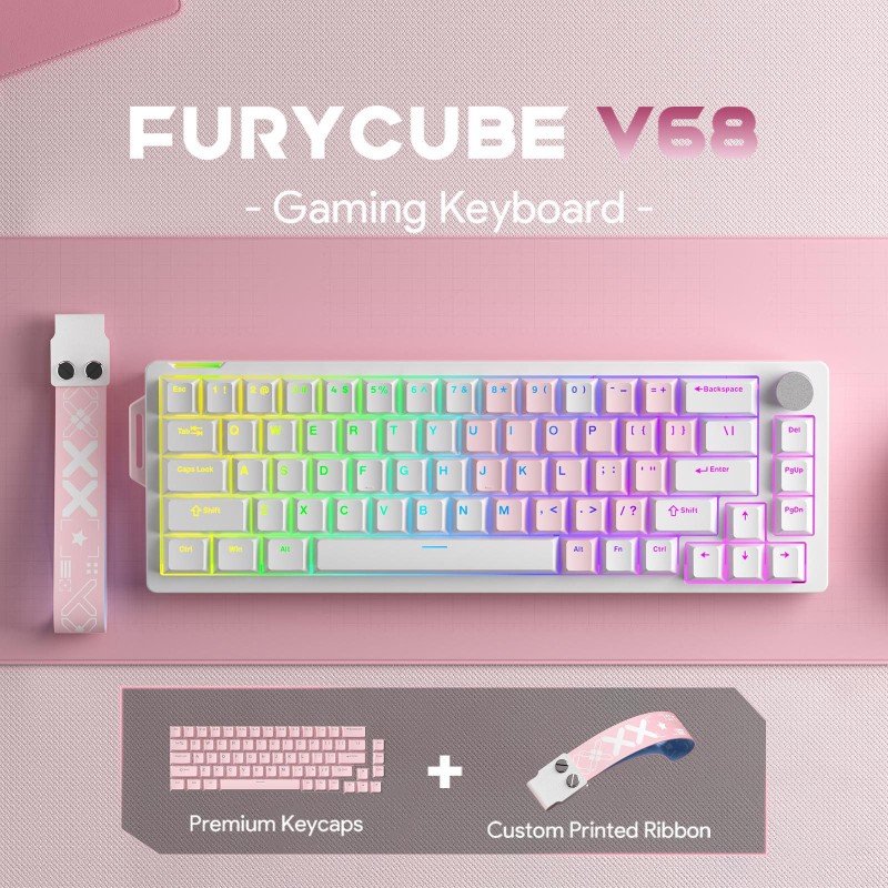 FURYCUBE V68 Wired Mechanical Keyboard