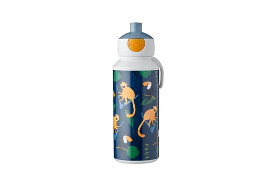 Mepal - Campus Pop-up Water Bottle - Leakproof School Water Bottle - Reusable Kids Water Bottle - BPA Free and Dishwasher Safe - 400ml - Jungle
