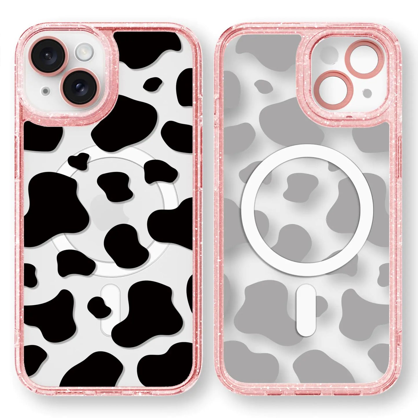 Compatible for iPhone 13 Pro Max Case Cute Aesthetic - Glitter Pink Phone Case with Camera Protector - Girly Strawberry Pattern Print Cover Design for Woman Girl 6.7"